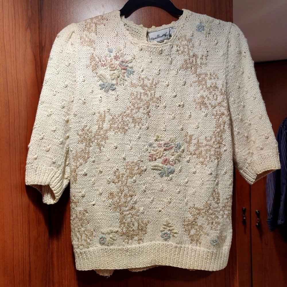 Cream Textured Women's Sweater